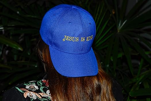 Jesus is King” - Royal Blue Hat | Christian Apparel Men